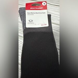 Trek Bontrager Dark Gray Race Merino Wool Crew Socks